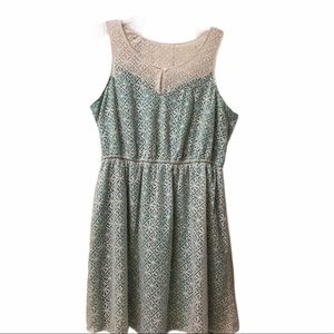 Maurices Green Dress Double Layer plus Size 2